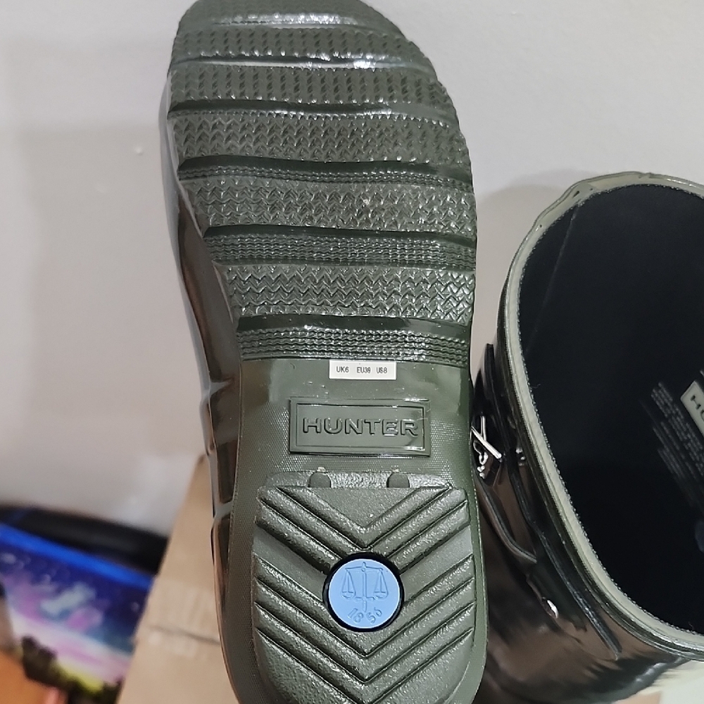 Hunter Dark Green Tall Boots - Picture 9 of 15